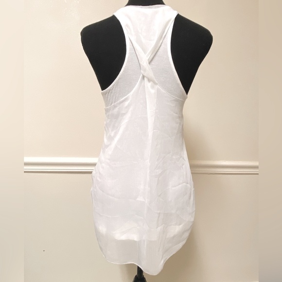 ANN TAYLOR White Tulle & Cotton Racerback Flowy Tanktop - Picture 14 of 16